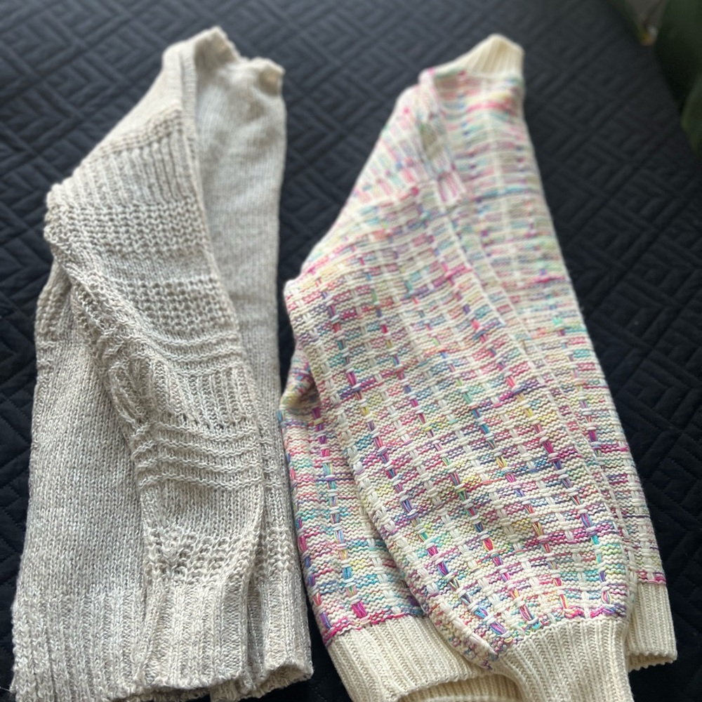 Sew In Love Cream and Multicolor Sweater Duo